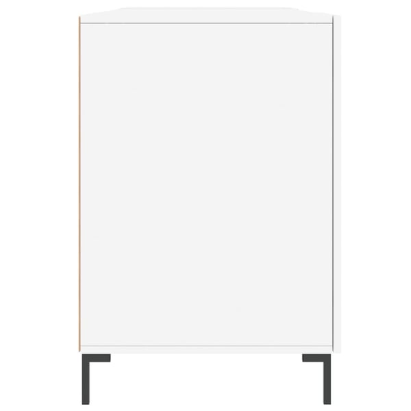 vidaXL Skrivebord hvit 140x50x75 cm konstruert tre