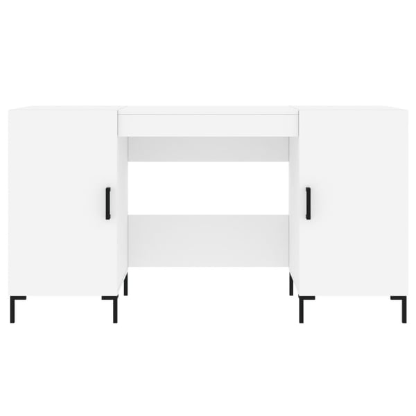 vidaXL Skrivebord hvit 140x50x75 cm konstruert tre