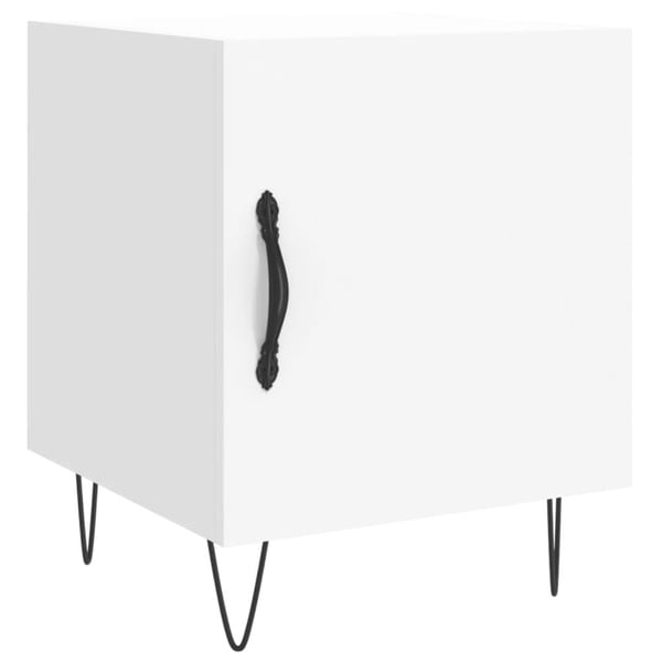 vidaXL sengebord 40x40x50 cm konstrueret træ hvid