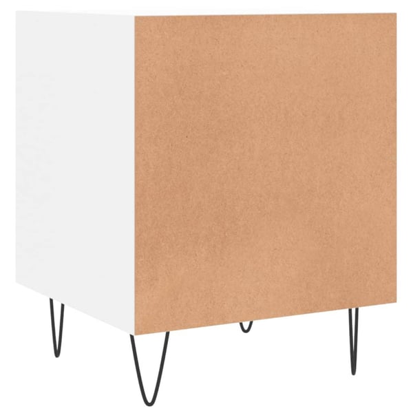 vidaXL Nattbord hvit 40x40x50 cm konstruert tre