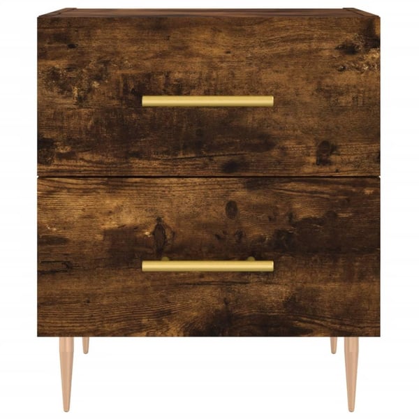 vidaXL Nattbord 2 stk røkt eik 40x35x47,5 cm konstruert tre