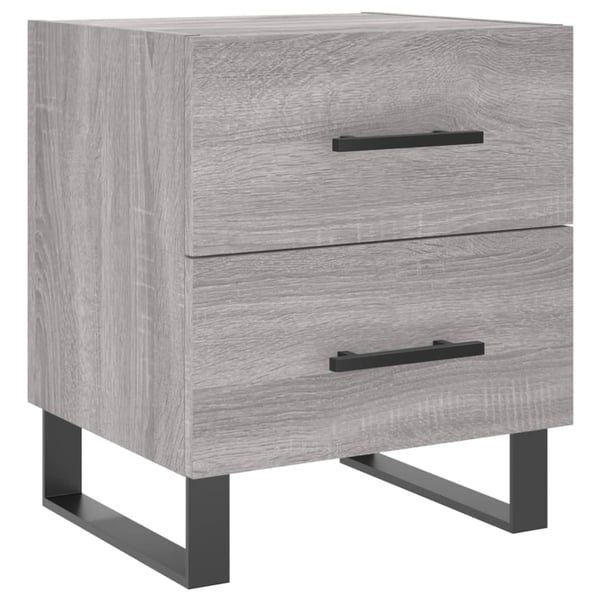 vidaXL Nattbord grå sonoma 40x35x47,5 cm konstruert tre