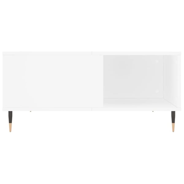 vidaXL Salongbord hvit 80x80x36,5 cm konstruert tre