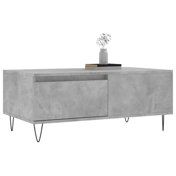 vidaXL Salongbord betonggrå 90x50x36,5 cm konstruert tre