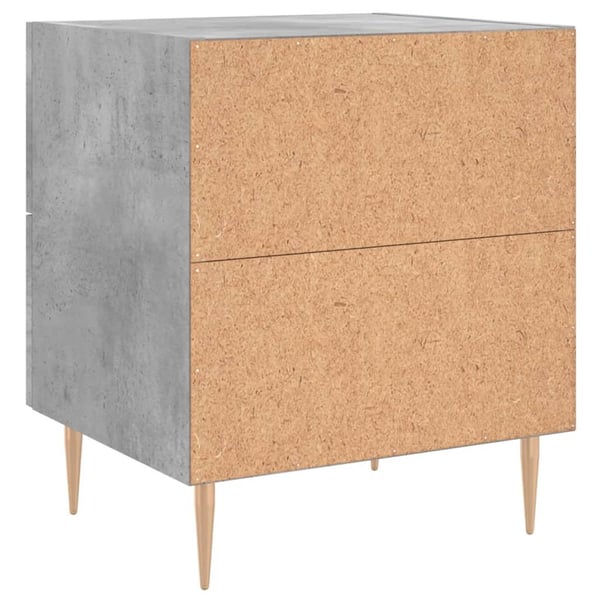 vidaXL Nattbord 2 stk betonggrå 40x35x47,5 cm konstruert tre