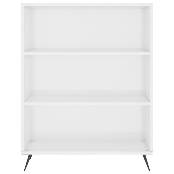 vidaXL skab 69,5x32,5x90 cm konstrueret træ hvid højglans