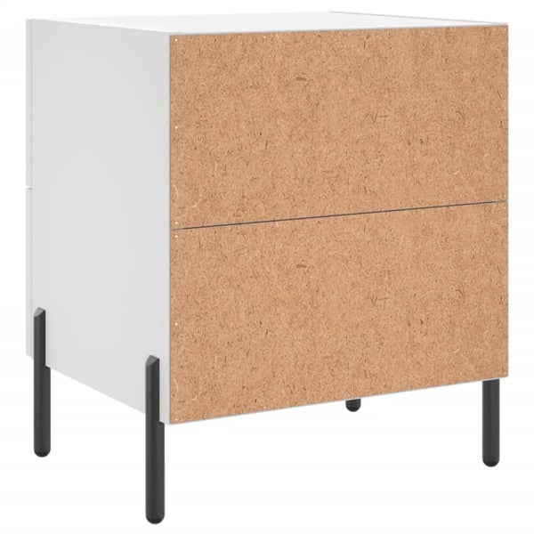 vidaXL Nattbord hvit 40x35x47,5 cm konstruert tre