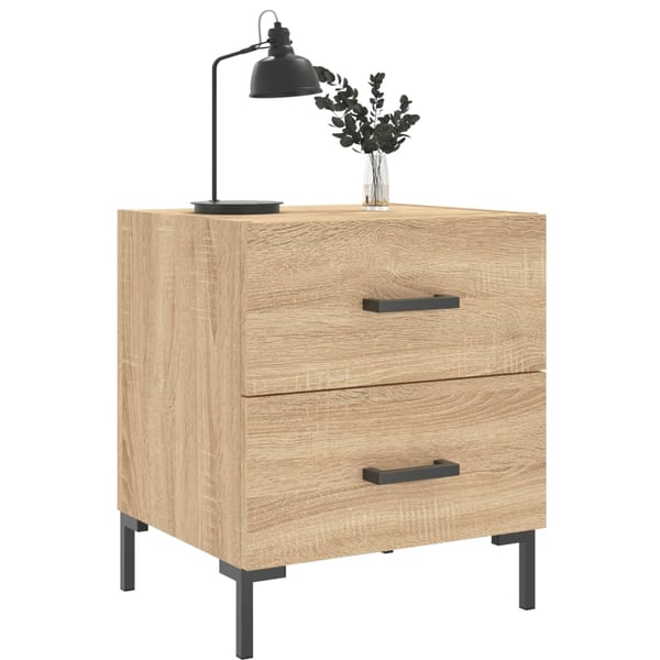 vidaXL Nattbord sonoma eik 40x35x47,5 cm konstruert tre