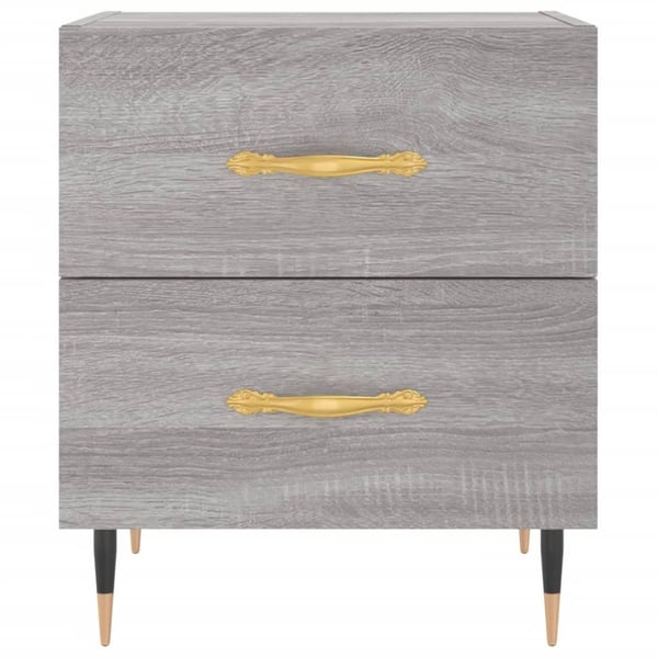 vidaXL Nattbord 2 stk grå sonoma 40x35x47,5 cm konstruert tre