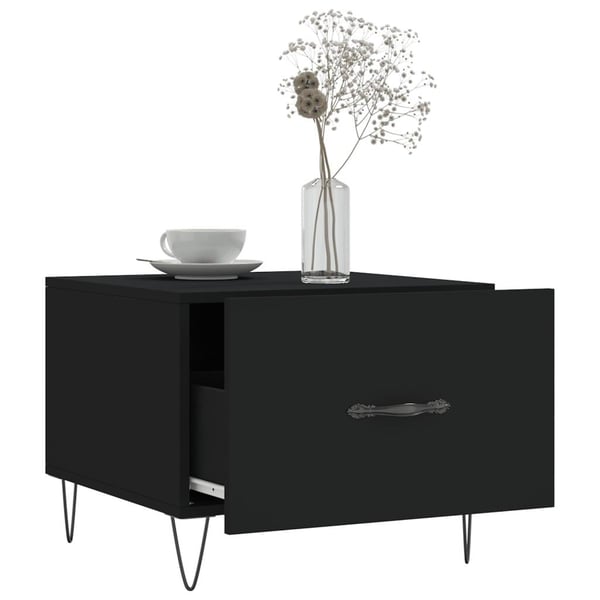 vidaXL Salongbord svart 50x50x40 cm konstruert tre