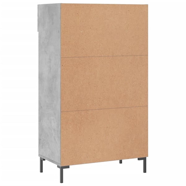 vidaXL Skohylle betonggrå 60x35x105 cm konstruert tre