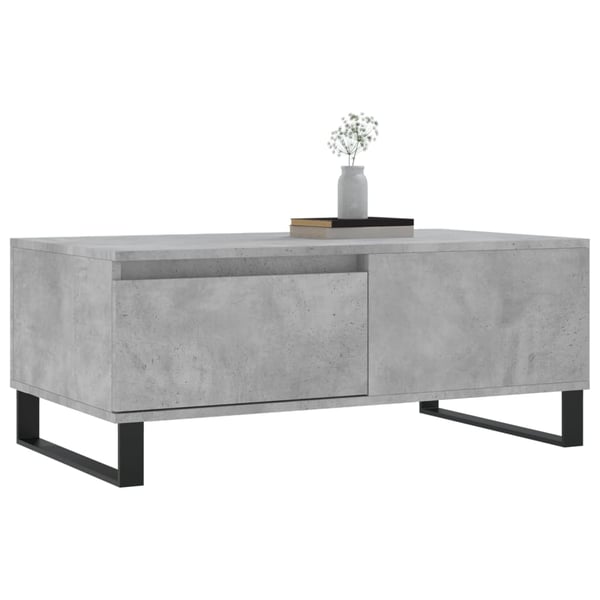vidaXL Salongbord betonggrå 90x50x36,5 cm konstruert tre