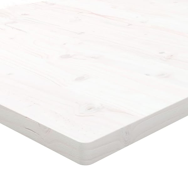 vidaXL Bordplate hvit 100x50x2,5 cm heltre furu rektangulær