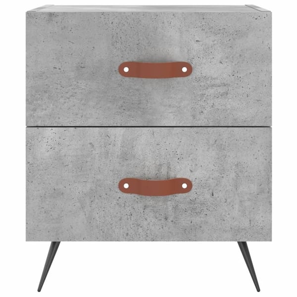 vidaXL Nattbord betonggrå 40x35x47,5 cm konstruert tre