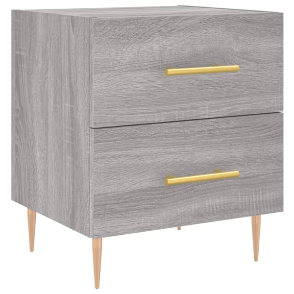 vidaXL Nattbord grå sonoma 40x35x47,5 cm konstruert tre