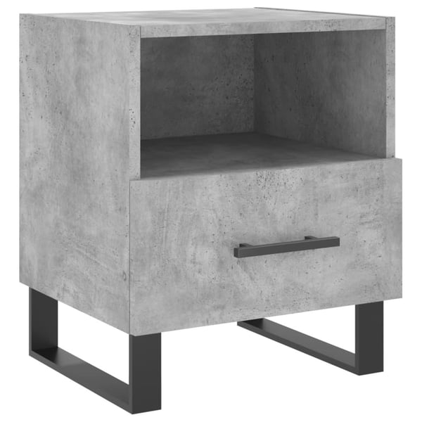 vidaXL Nattbord betonggrå 40x35x47,5 cm konstruert tre