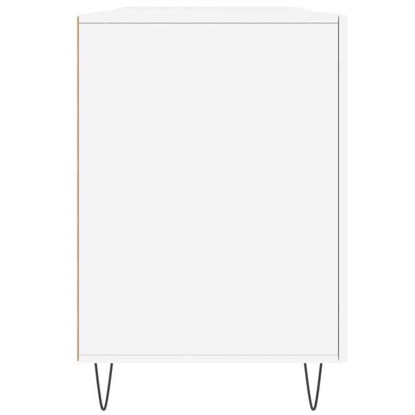 vidaXL Skrivebord hvit 140x50x75 cm konstruert tre