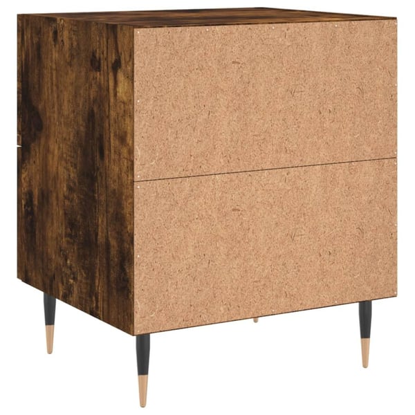 vidaXL Nattbord 2 stk røkt eik 40x35x47,5 cm konstruert tre