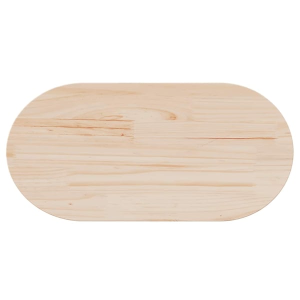 vidaXL Bordplate 70x35x2,5 cm heltre furu oval