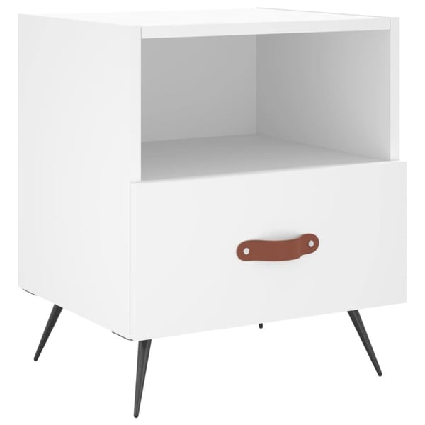 vidaXL sengebord 40x35x47,5 cm konstrueret træ hvid