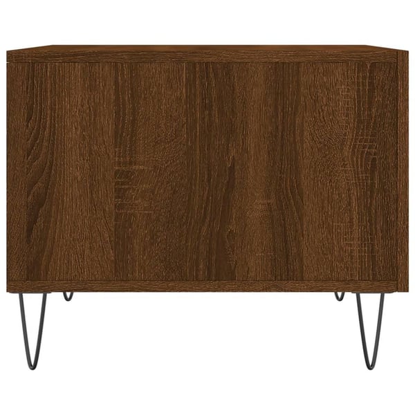 vidaXL Salongbord brun eik 50x50x40 cm konstruert tre