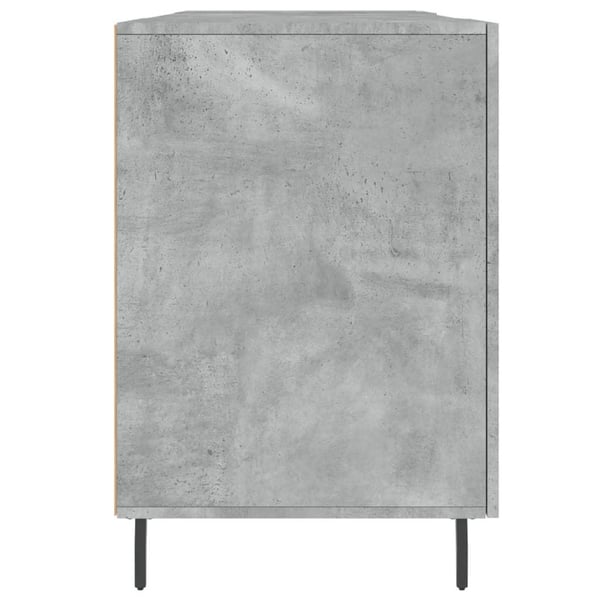 vidaXL Skrivebord betonggrå 140x50x75 cm konstruert tre
