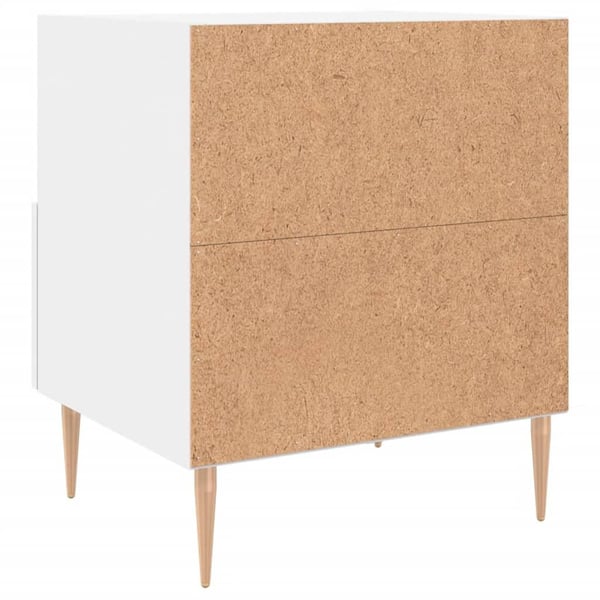 vidaXL Nattbord hvit 40x35x47,5 cm konstruert tre
