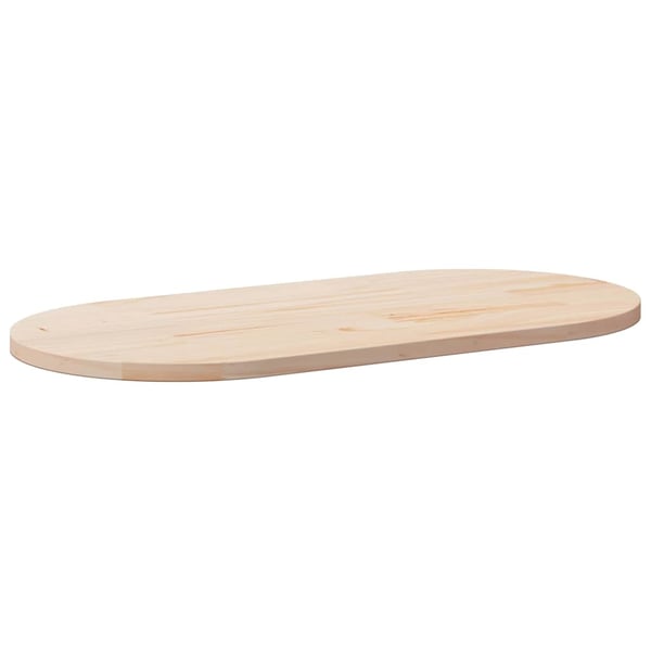 vidaXL Pöytälevy 110x55x2,5 cm täysi mänty ovaali