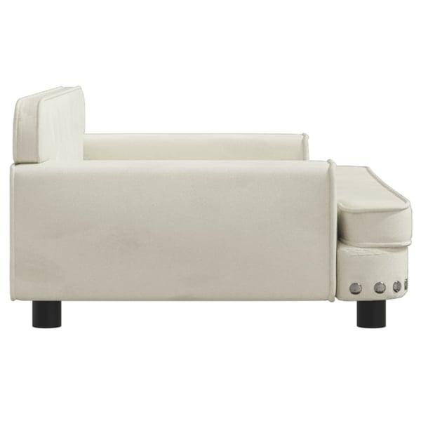 vidaXL Barnsoffa gräddvit 90x53x30 cm sammet