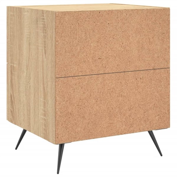 vidaXL Nattbord 2 stk sonoma eik 40x35x47,5 cm konstruert tre