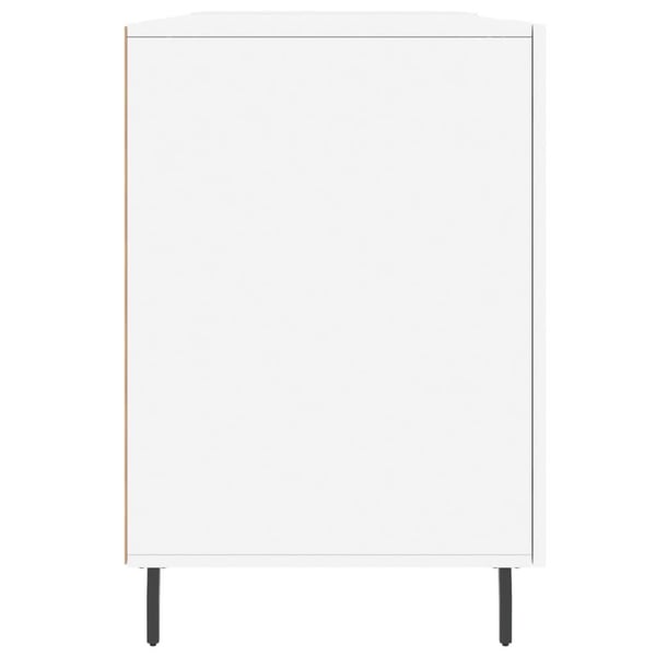 vidaXL Skrivebord hvit 140x50x75 cm konstruert tre