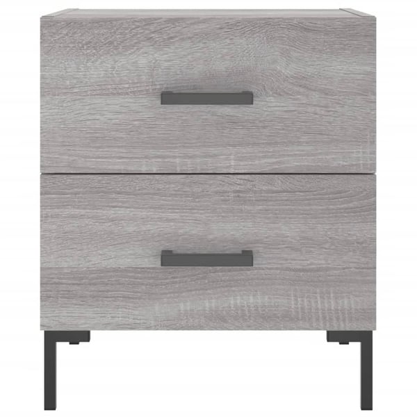 vidaXL Nattbord grå sonoma 40x35x47,5 cm konstruert tre
