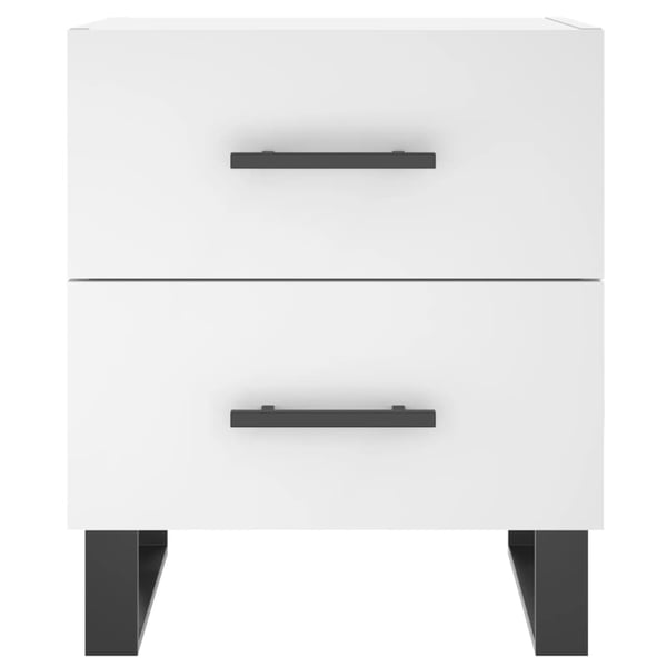 vidaXL Nattbord 2 stk hvit 40x35x47,5 cm konstruert tre