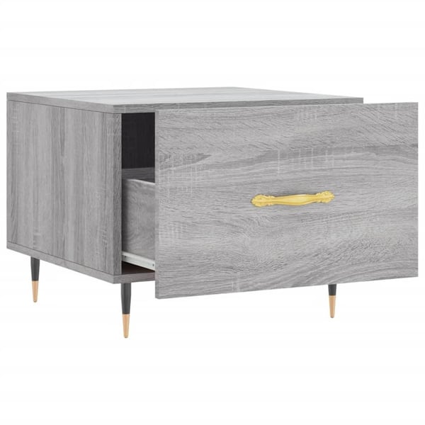 vidaXL sofabord 50x50x40 cm konstrueret træ grå sonoma-eg