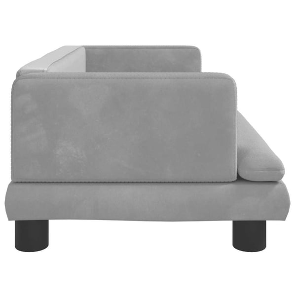 vidaXL hundeseng 80x45x30 cm velour lysegrå