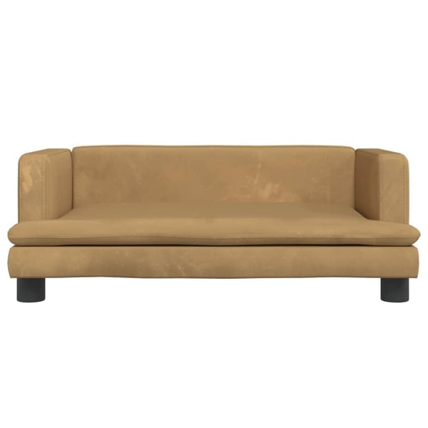 vidaXL hundeseng 80x45x30 cm velour brun
