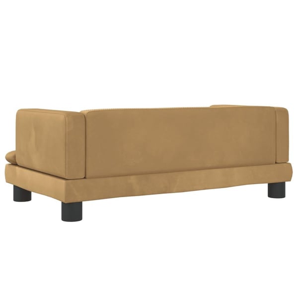 vidaXL hundeseng 80x45x30 cm velour brun