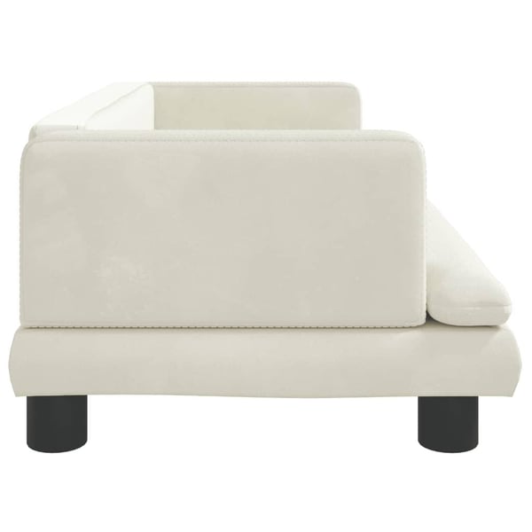 vidaXL hundeseng 80x45x30 cm velour cremefarvet