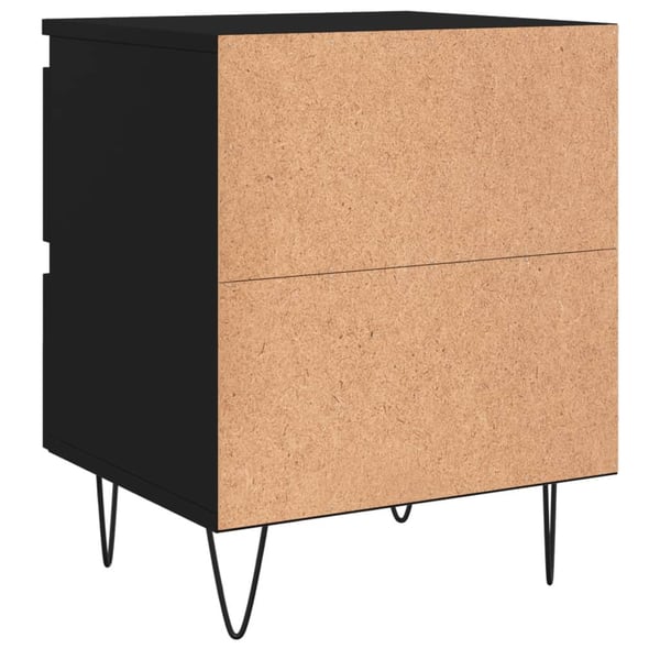 vidaXL sengebord 40x35x50 cm konstrueret træ sort