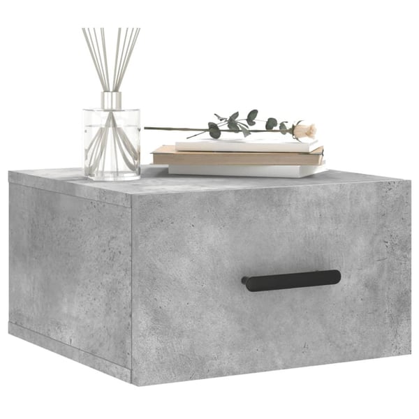vidaXL Veggmonterte nattbord 2 stk betonggrå 35x35x20 cm