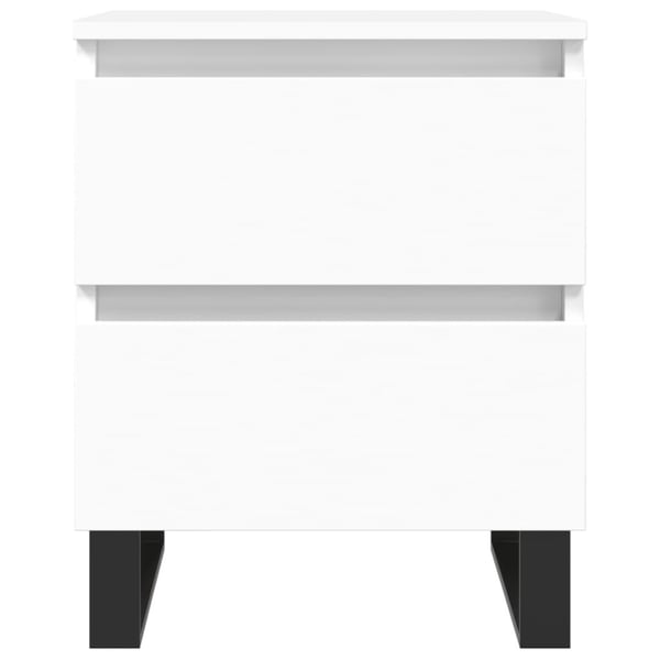 vidaXL Nattbord hvit 40x35x50 cm konstruert tre