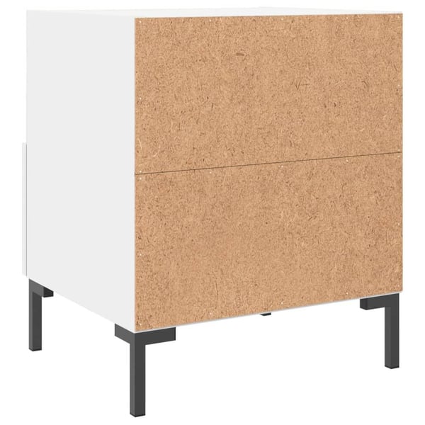 vidaXL Nattbord 2 stk hvit 40x35x47,5 cm konstruert tre