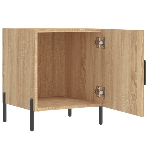 vidaXL sengebord 40x40x50 cm konstrueret træ sonoma-eg