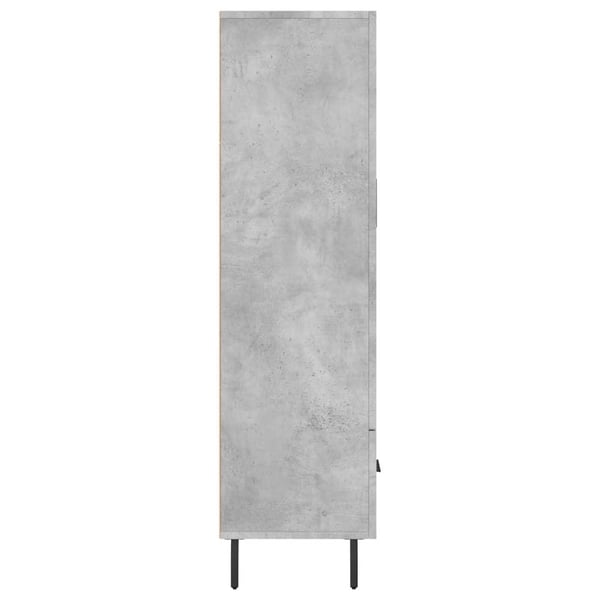 vidaXL Highboard betonggrå 69,5x31x115 cm konstruert tre