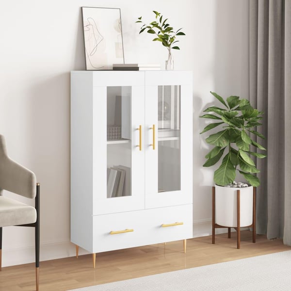 vidaXL skab 69,5x31x115 cm konstrueret træ hvid
