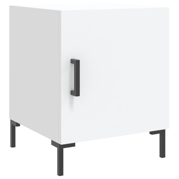 vidaXL sengebord 40x40x50 cm konstrueret træ hvid