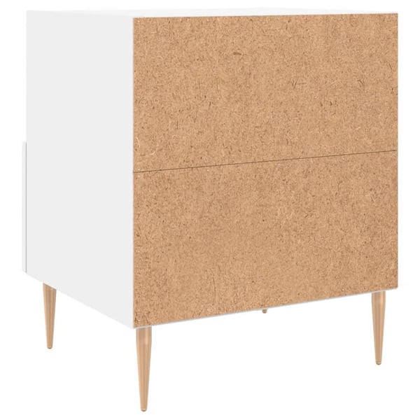 vidaXL Nattbord 2 stk hvit 40x35x47,5 cm konstruert tre