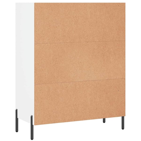 vidaXL Hylle hvit 69,5x32,5x90 cm konstruert tre