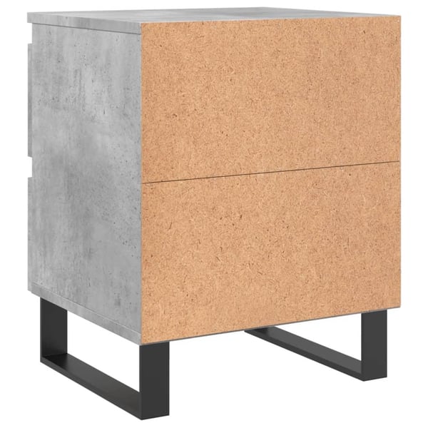 vidaXL Nattbord 2 stk betonggrå 40x35x50 cm konstruert tre