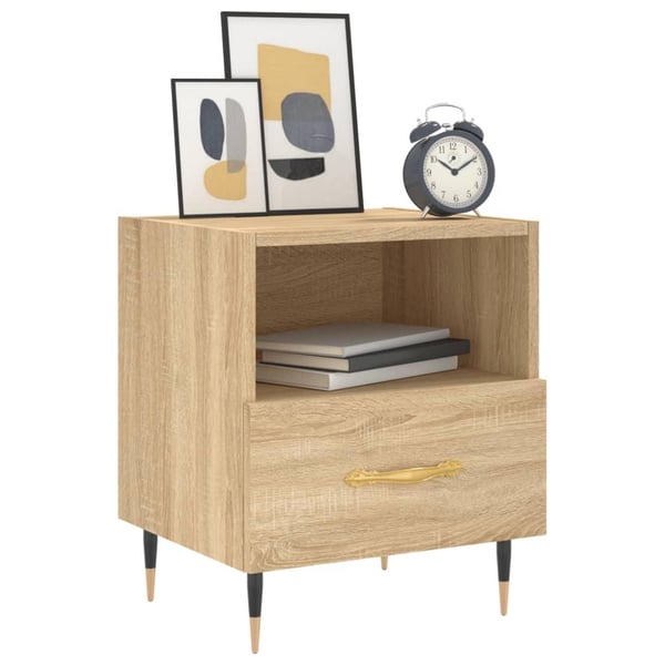 vidaXL Nattbord 2 stk sonoma eik 40x35x47,5 cm konstruert tre